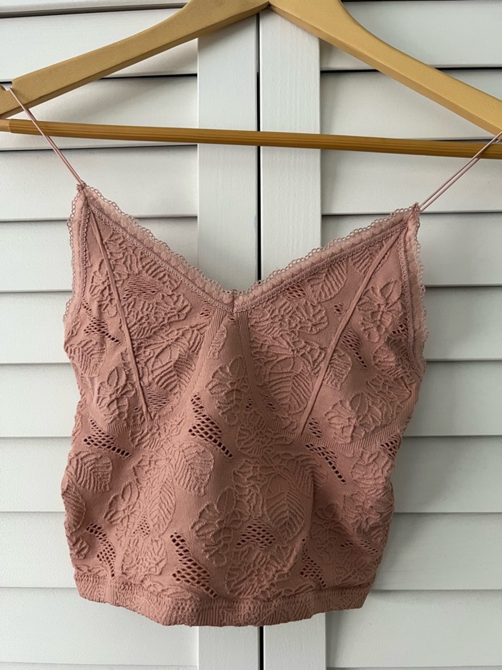 Floral Lace Knit Rose Cami Tank